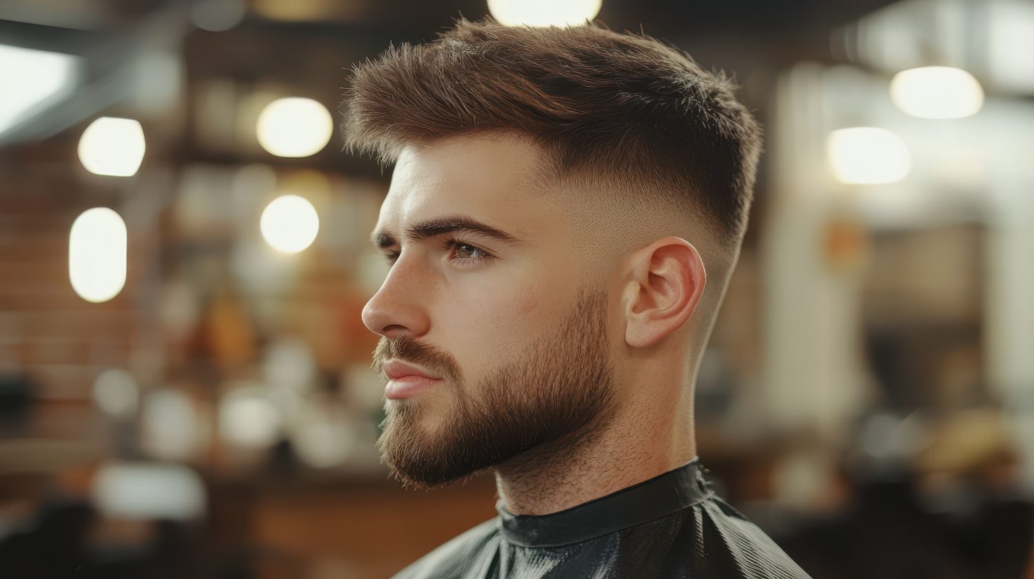 Fade mit Bart · Seitenprofil
